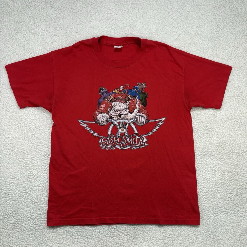 Vintage Aerosmith Santa Get A Grip World Tour 1994 Band T Shirt Single Stitch XL